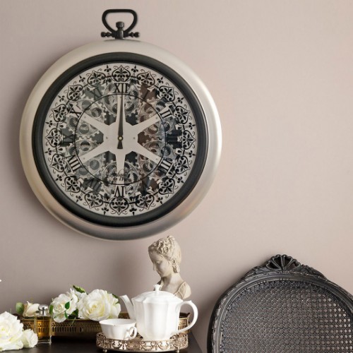 Picture of Industrial Gear Wall Clock 55 cm - Black Silver