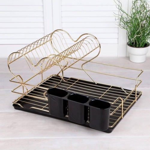 Picture of Lalezar Stainless Metal Dish Rack - Gold