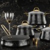 Picture of Marble Nonstick Cookware Set 7 Pieces - Black