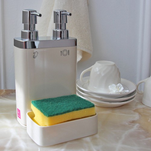 Picture of Primanova Viva Liquid Soap Dispenser 2 pcs Sponged - Beige 