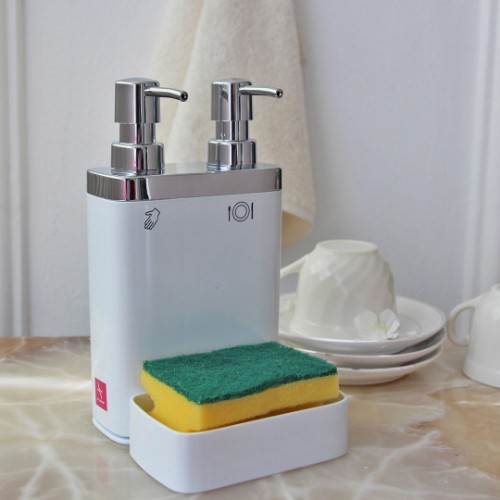 Picture of Primanova Viva Liquid Soap Dispenser 2 pcs Sponged - White