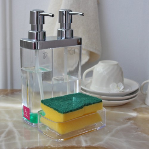 Picture of Primanova Viva Liquid Soap Dispenser 2 pcs Sponged - Transparent