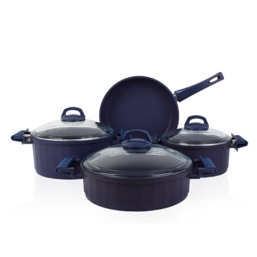 Picture of Casting Nonstick Cookware Set 7 Pieces - Dark Blue