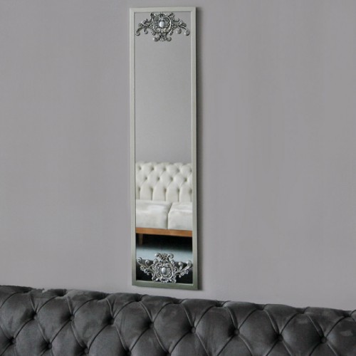 Resim Letoon Ayna 26x106 cm - Gümüş