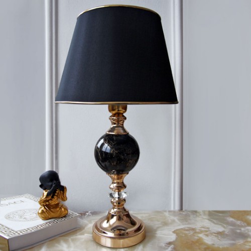 Picture of Lampshade Marble - Black Gold 