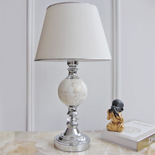 Picture of Lampshade Marble - White Silver 