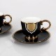 Picture of Yakut Porcelain Turkish Coffee Set - Black