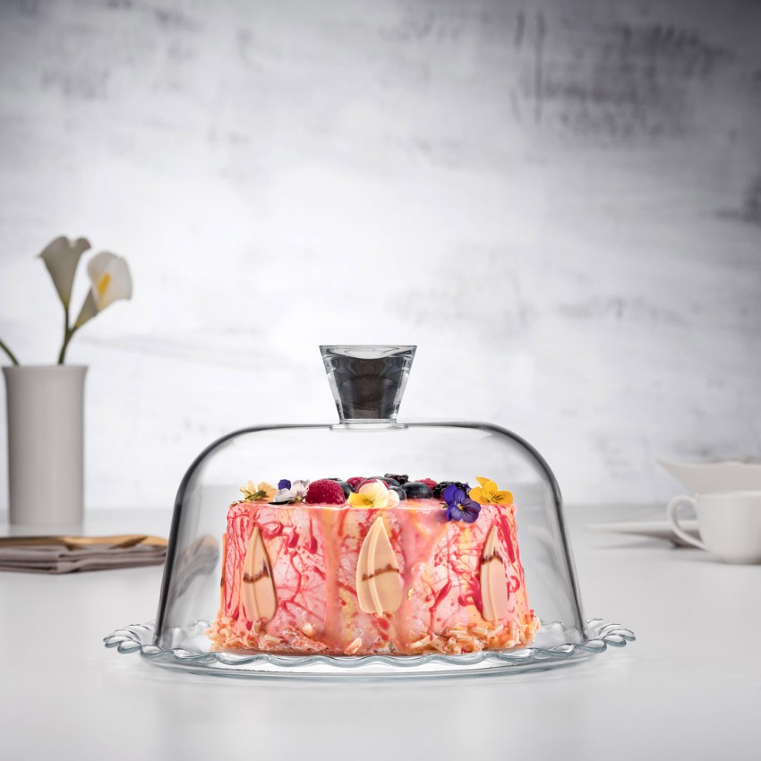 PAŞABAHÇE PATISSERIE Présentoir à gâteau en cristal 32 cm - Bella Home