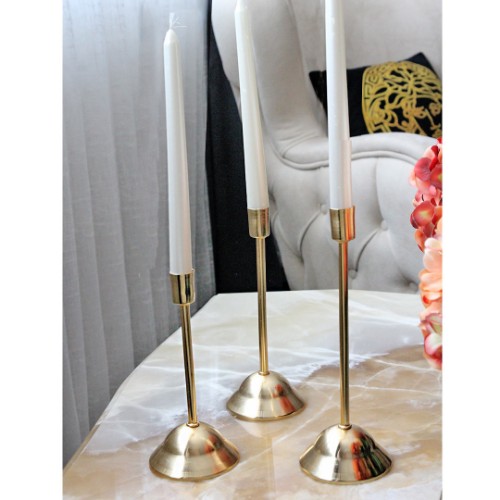 Picture of La Deco Via Candle Holder Metal Set of 3 - Gold