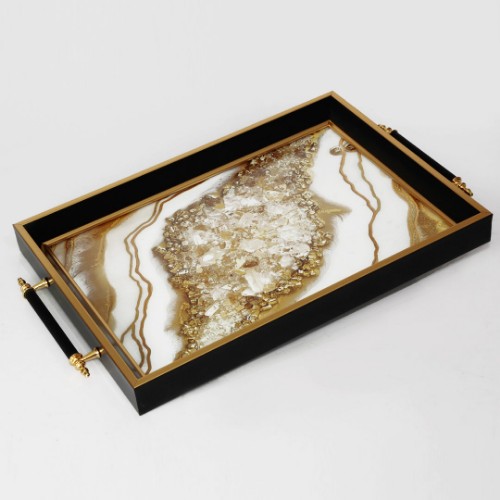 Courtly Black Tray- MT2008-5