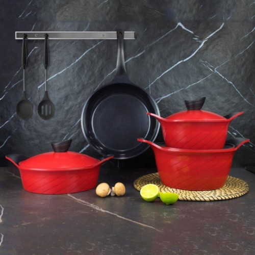 Picture of Anthony Cast Iron Cookware Set 7 Pieces - Red