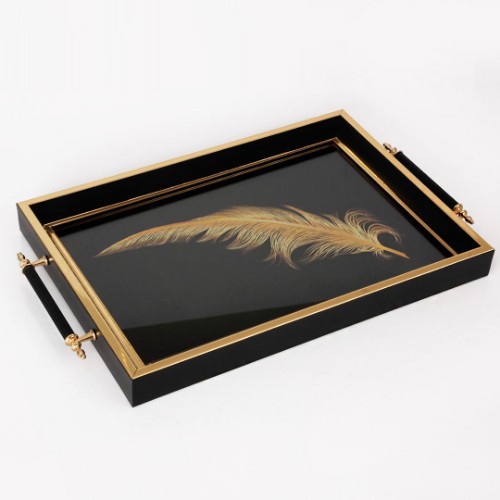Picture of Courtly Black Tray- MT2008-19