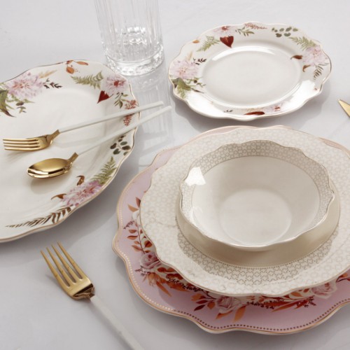 Picture of Pink Rose 25 Pieces Dinnerware Set