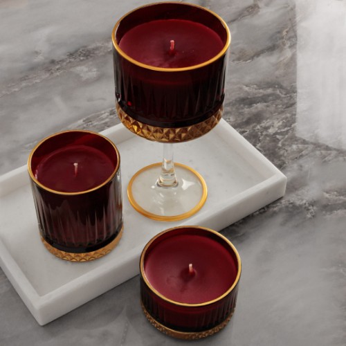 Picture of Elysia Scented Candle Set of 3 - Red