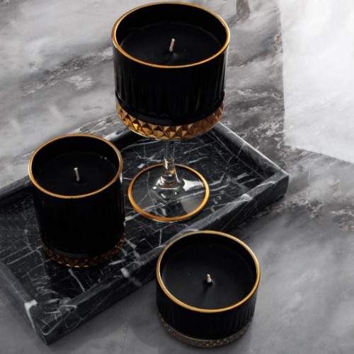Picture of Elysia Scented Candle Set of 3 - Black