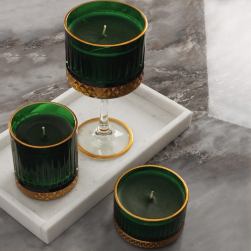 Picture of Elysia Scented Candle Set of 3 - Green