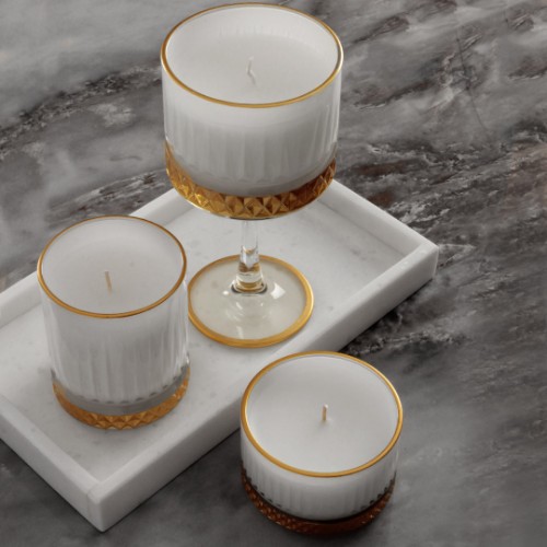 Picture of Elysia Scented Candle Set of 3 - White