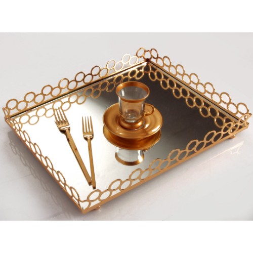 Picture of Roller Rectangle Tray Big Size - Gold