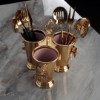 Picture of Butterfly Spoon Holder 3 Compartments - Gold