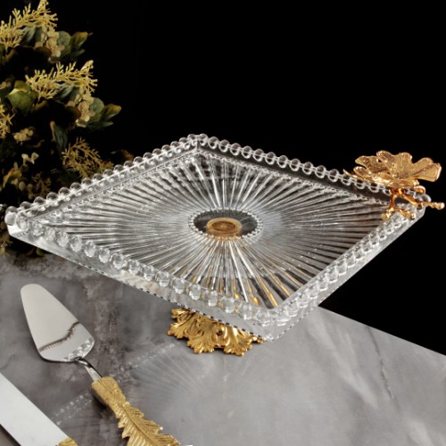 Picture of Butterfly Motif Serving Tray Square