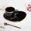 Picture of Gold Line Porcelain Double Coffee Set - Black