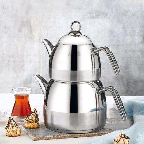 Picture of Alexi Delux Steell Teapot Set Big Size - Simple