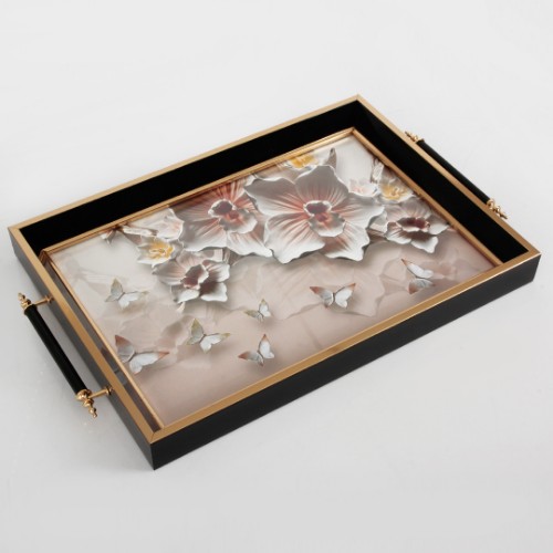 Picture of Courtly Black Tray- MT2008-26