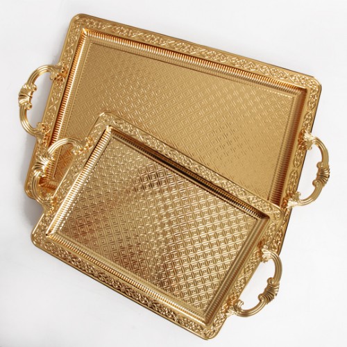 Picture of Palermo Rectangle Tray Set of 2 - Gold