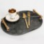 Picture of Quarry Black Marble Serving Tray Oval 35x25 cm