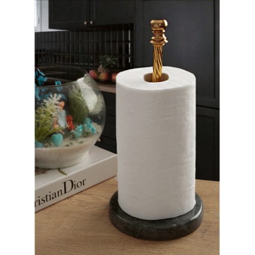 Picture of Quarry Black Marble Paper Towel - Gold