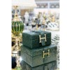 Picture of Hermes Decorative Box Leather Set of 2 Patterned Small Size - Green