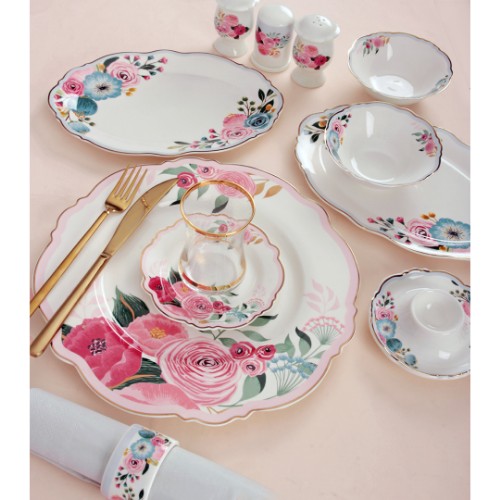 Picture of Lotus Porcelain Breakfast Set of 42 - Model A