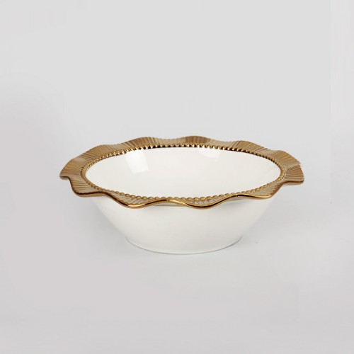 Picture of Ruche Serving Round Bowl Small Size - Gold