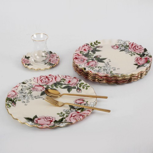 Picture of Roseline Cream Service Plate Set of 6