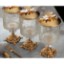 Picture of Butterfly Cracked Glass Serving Bowl Set of 3 Footed