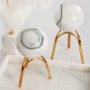 Picture of Quarry White Marble Decorative Sphere Set of 2 - Gold