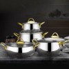Picture of Deluxe Steel Cookware Set of 8 - Gold