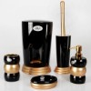 Picture of Enzo Bathroom Accessories Set of 5 - Black Gold