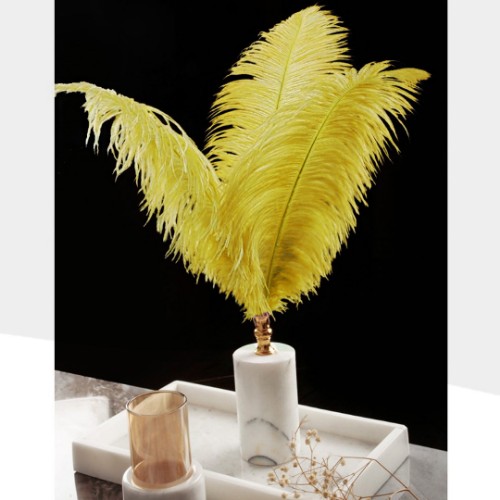 Picture of Quarry Marble Cylinder Feather Accessory - Yellow