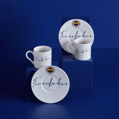 Picture of Neva Fenerbahce Licansed  Hand Written Porcelain Turkish Coffee Set of 2