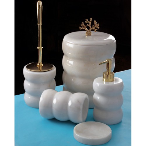 Picture of Arch Coral Bathroom Accessories Set of 5 - Gold