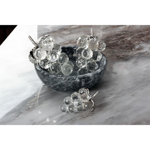Picture of Joseph Crystal Decorative Grape Bibolet  Set of 3 - Silver 