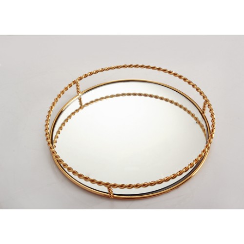 Picture of Oasis Metal Mirrored Tray Small Size - Gold