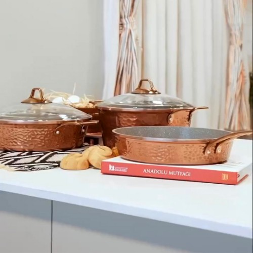 Picture of Copper Cookware Set of 7 - Copper
