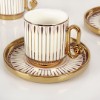 Picture of Majestic Porcelain Turkish Coffee Set of 6 - Pink