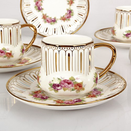 Picture of Silvia Porcelain Turkish Coffee Set of 6