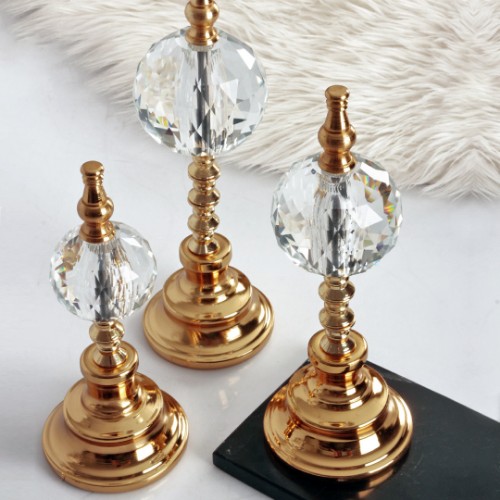 Picture of Globe Gold Decorative Sphere Set of 3 - Plain