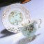 Picture of Flower Porcelain Turkish Coffee Set of 6 - Green 