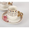 Picture of Floral Porcelain Turkish Coffee Set of 6 - Chester