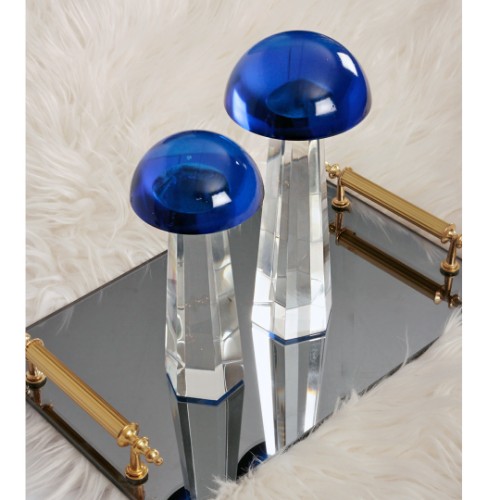 Picture of Mushroom Decorative Living Room Accessory Set of 2 - Blue 